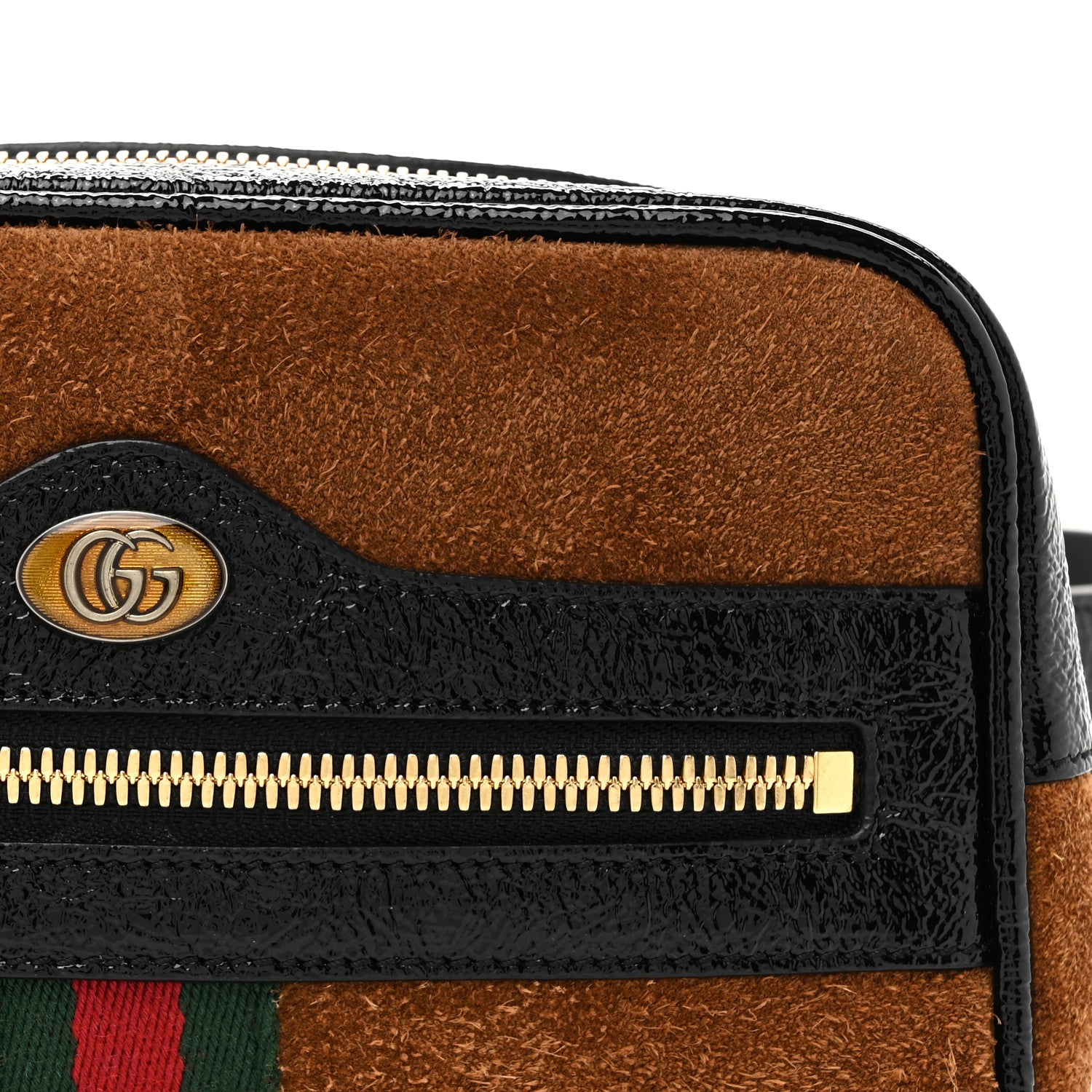 Gucci Suede Small Ophidia Belt Bag 85 34 Brown 7 of 12