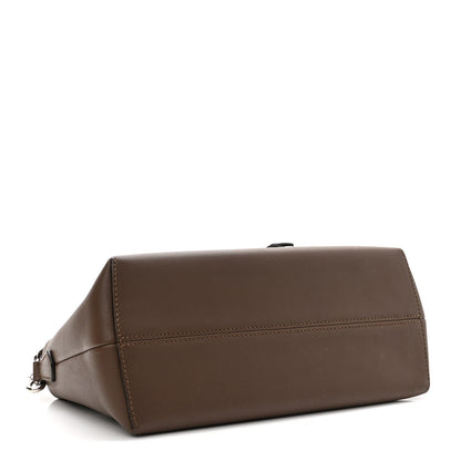 Fendi Vitello Dolce Bi-Color FF 1974 Embossed Medium By The Way Boston Bag Maya Black 4 of 13
