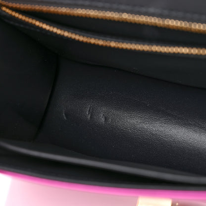 Christian Dior Metallic Patent Micro-Cannage Small Diorama Flap Bag Fuchsia 11 of 12