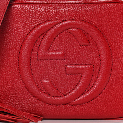 Gucci Pebbled Calfskin Small Soho Disco Bag Tabasco Red 10 of 15