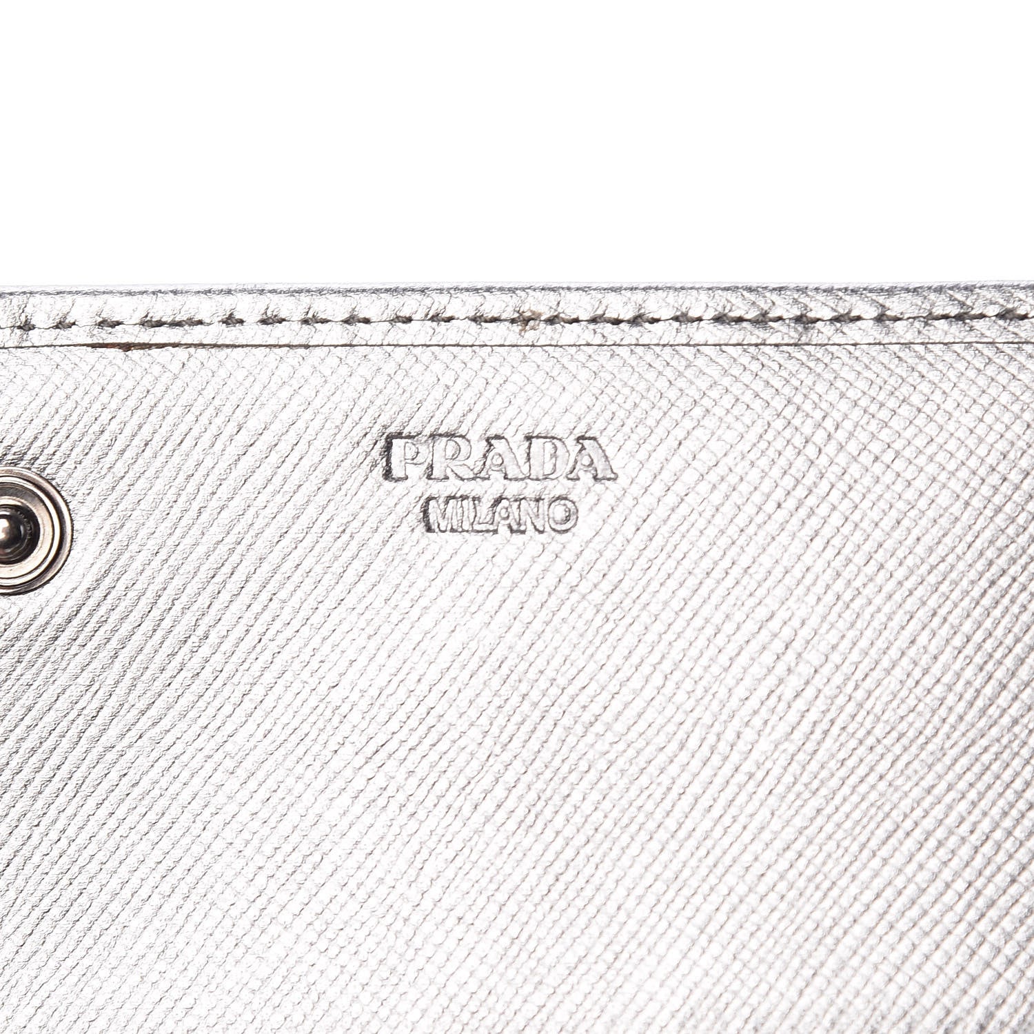 Prada Saffiano Fiocco Bow Continental Wallet Cromo 8 of 13