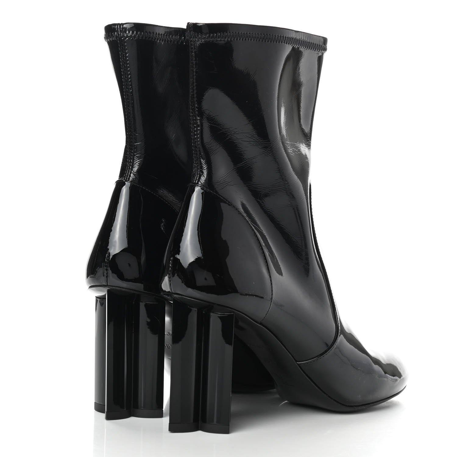 Louis Vuitton Patent Uniformes Silhouette Ankle Boots 38.5 Black 4 of 12