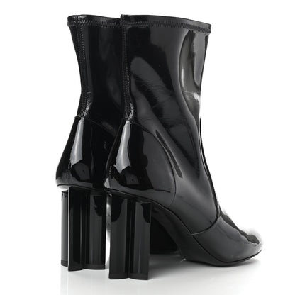 Louis Vuitton Patent Uniformes Silhouette Ankle Boots 38.5 Black 4 of 12