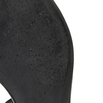 Valentino Garavani Nappa Rockstud Ankle Strap Flat Thong Sandals 37.5 Black 9 of 13