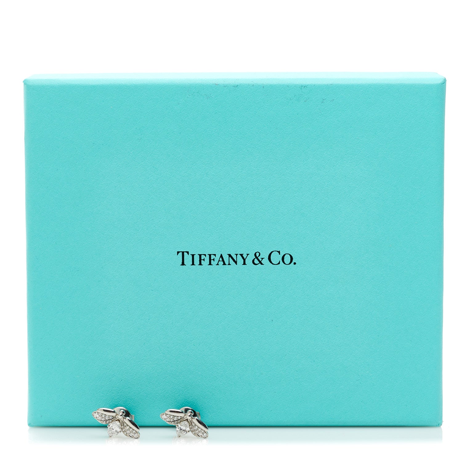 Tiffany Platinum Diamond Paper Flowers Firefly Earrings 6 of 6