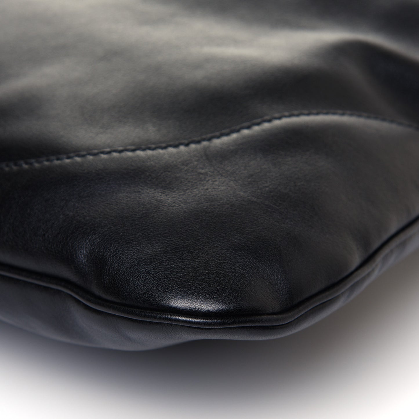 Calfskin Large Jackie O Bouvier Hobo Black