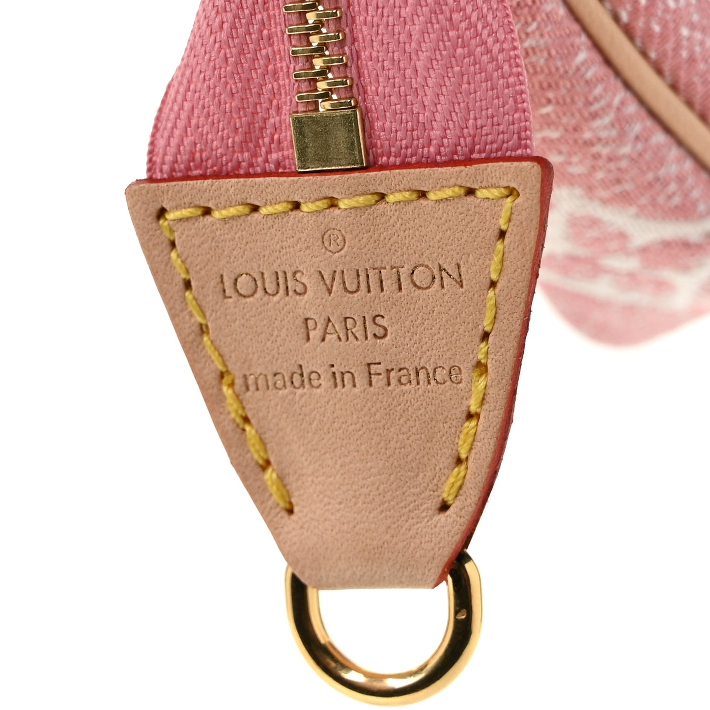 Denim Jacquard Monogram Micro Pochette Accessories Rose