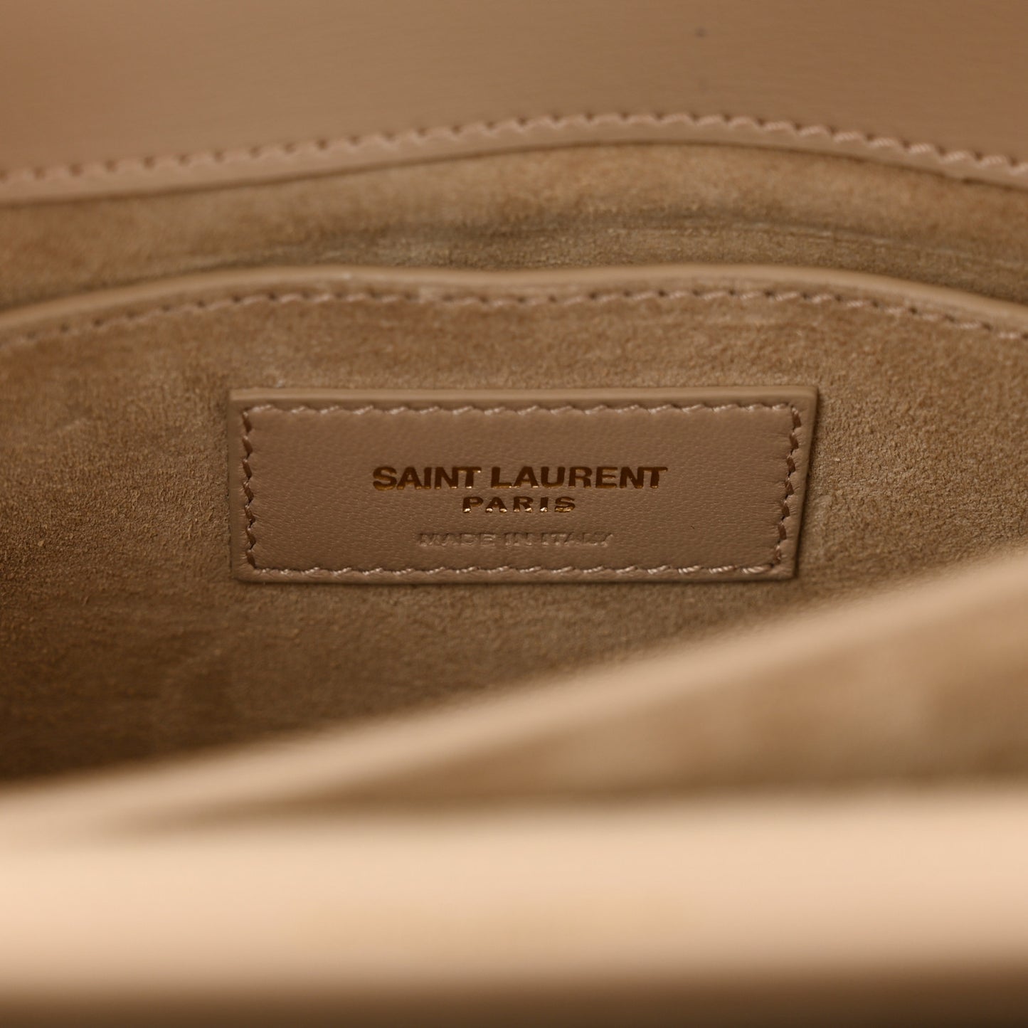 Calfskin Medium Monogram Dark Beige