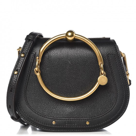 Calfskin Small Nile Bracelet Bag Black