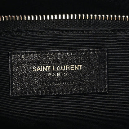 Saint Laurent Grain De Poudre Matelasse Chevron Monogram Shopping Bag Red 7 of 10