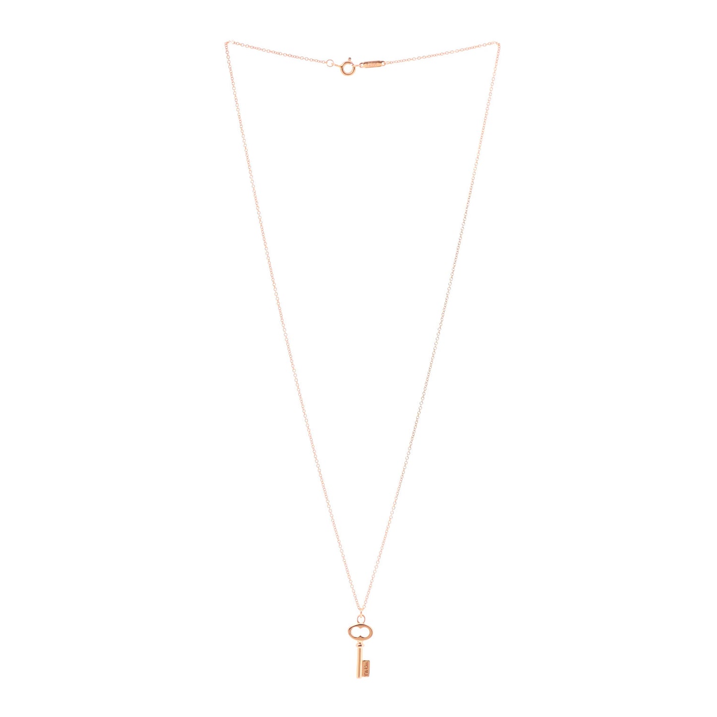 18K Rose Gold Mini Key Pendant Necklace