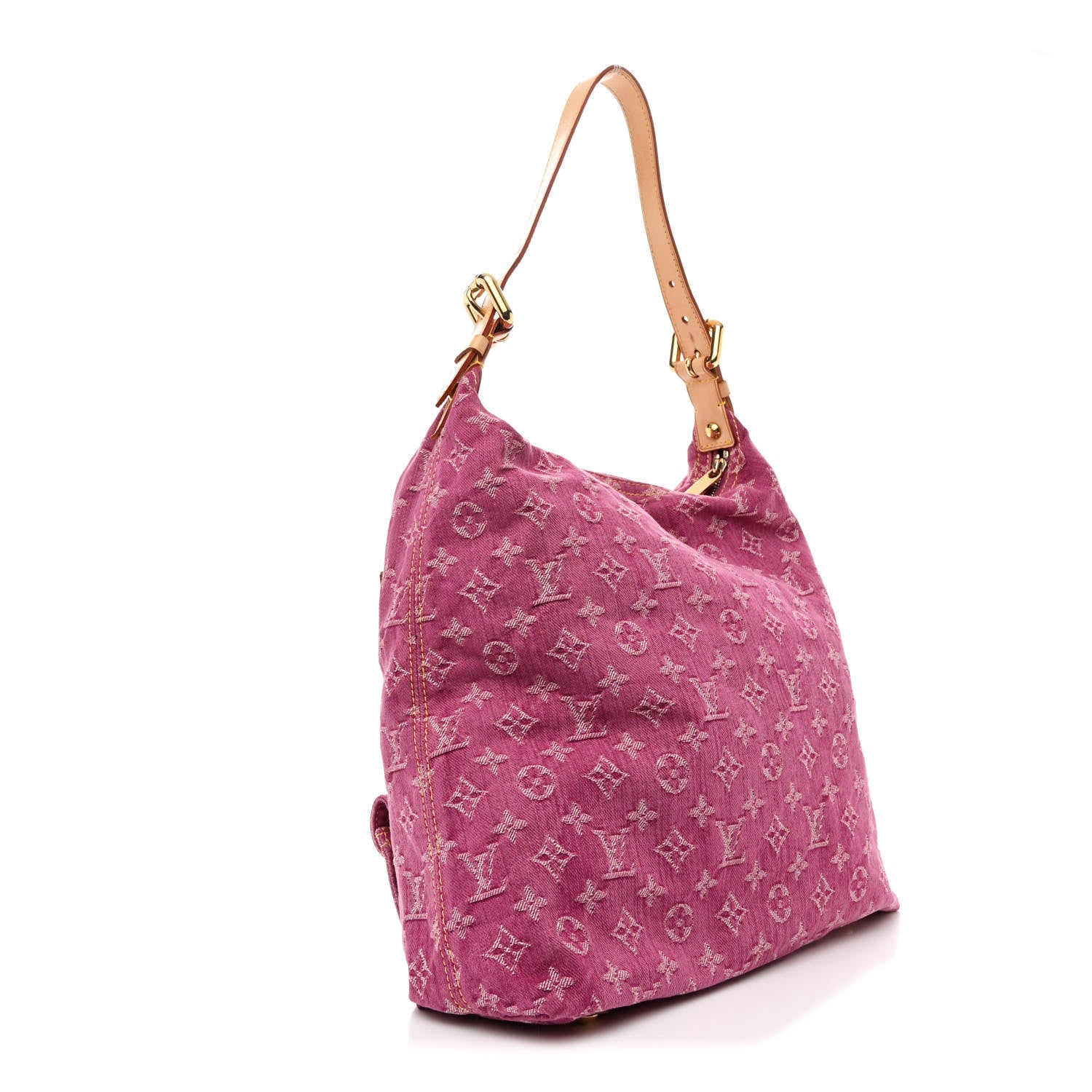 Louis Vuitton Denim Baggy GM Fuchsia 3 of 11
