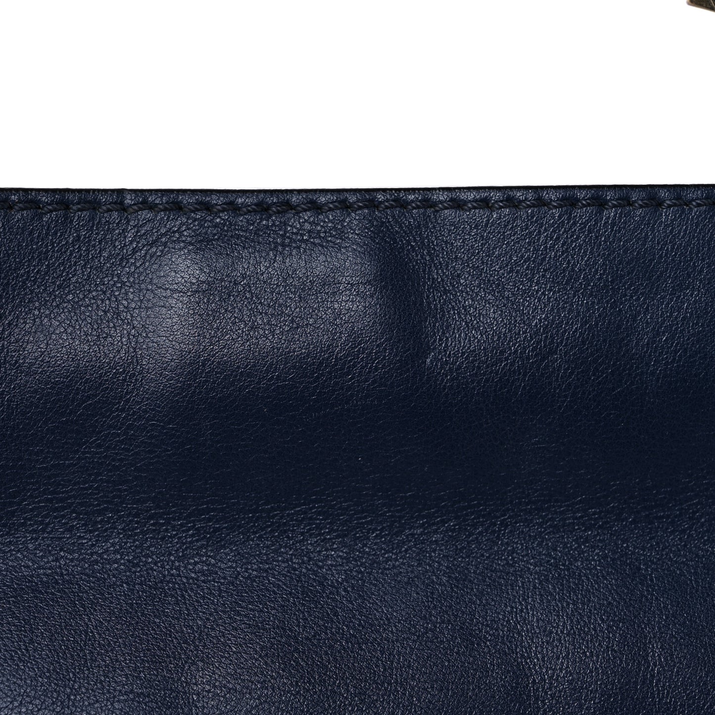 Vitello Medium Rockstud Tote Marine