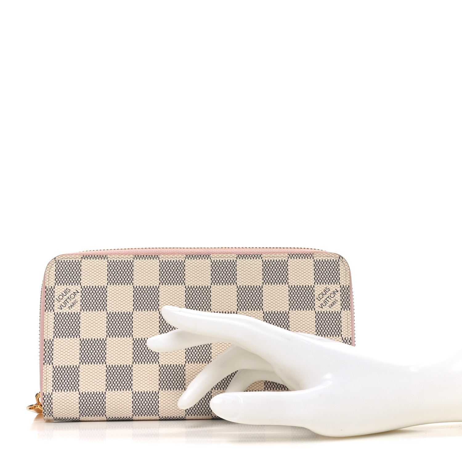 Louis Vuitton Damier Azur Zippy Wallet Rose Ballerine 2 of 6