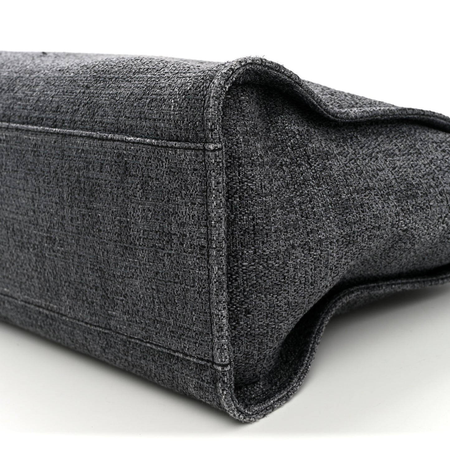 Lurex Boucle Medium Deauville Tote Black