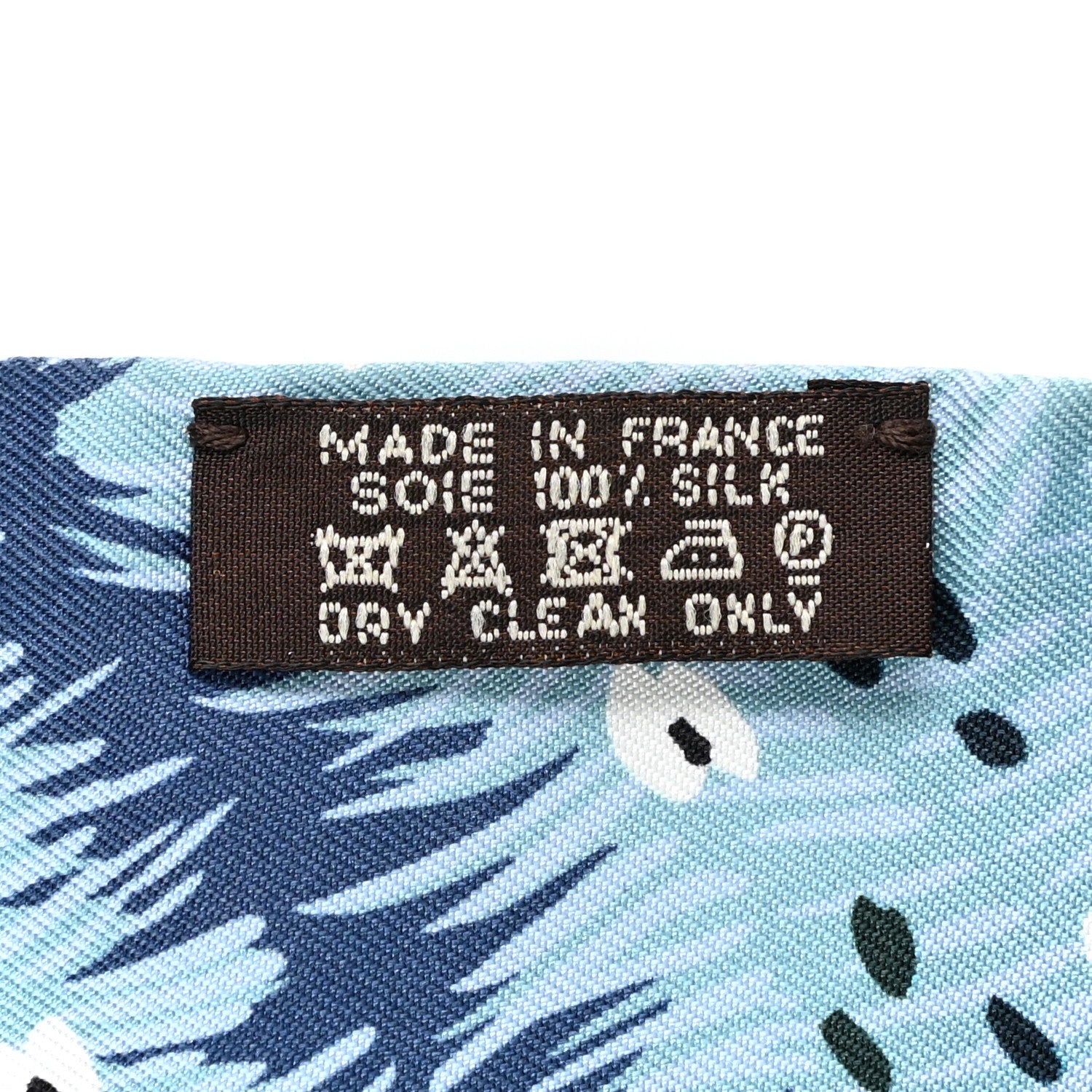 Hermes Silk Dans un Jardin Anglais Twilly Ciel Marine Brun 4 of 4