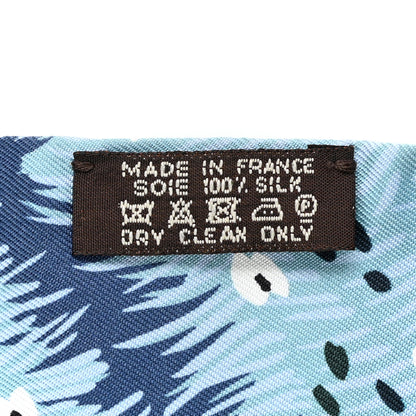 Hermes Silk Dans un Jardin Anglais Twilly Ciel Marine Brun 4 of 4
