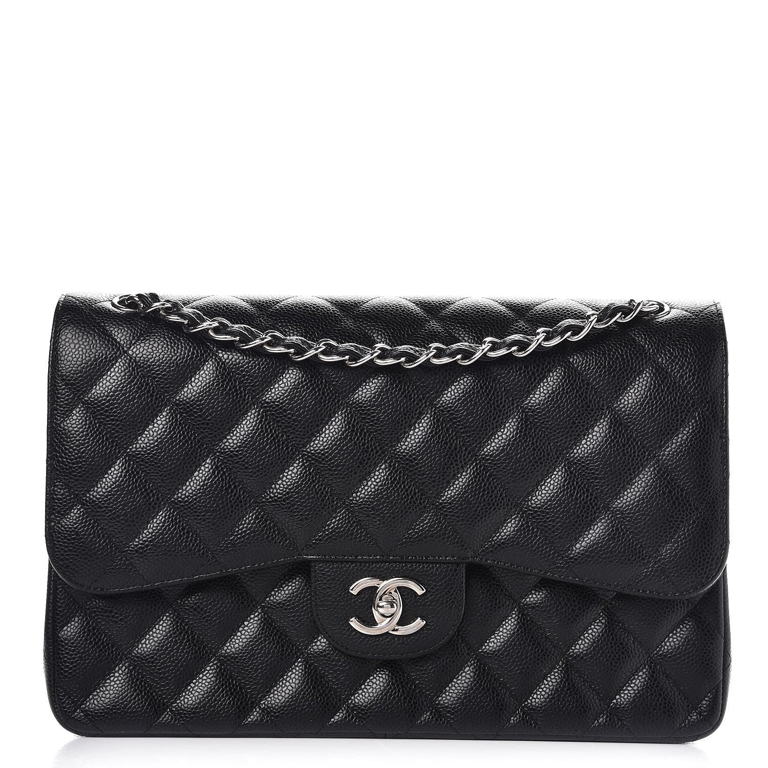 Chanel Caviar Quilted Jumbo Double Flap Black 1 of 9