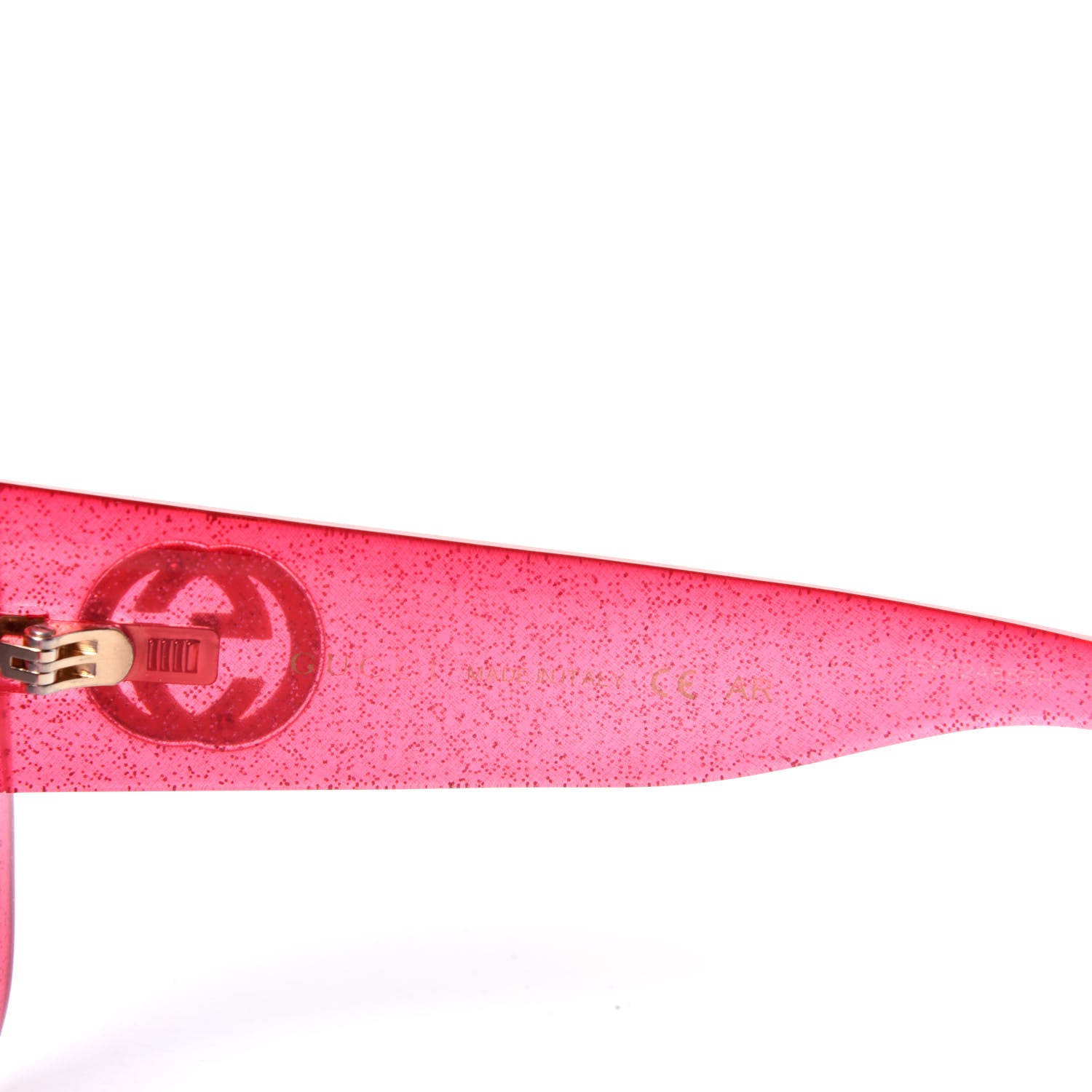 Gucci Acetate Square Frame Glitter GG0142S Sunglasses Pink 5 of 9