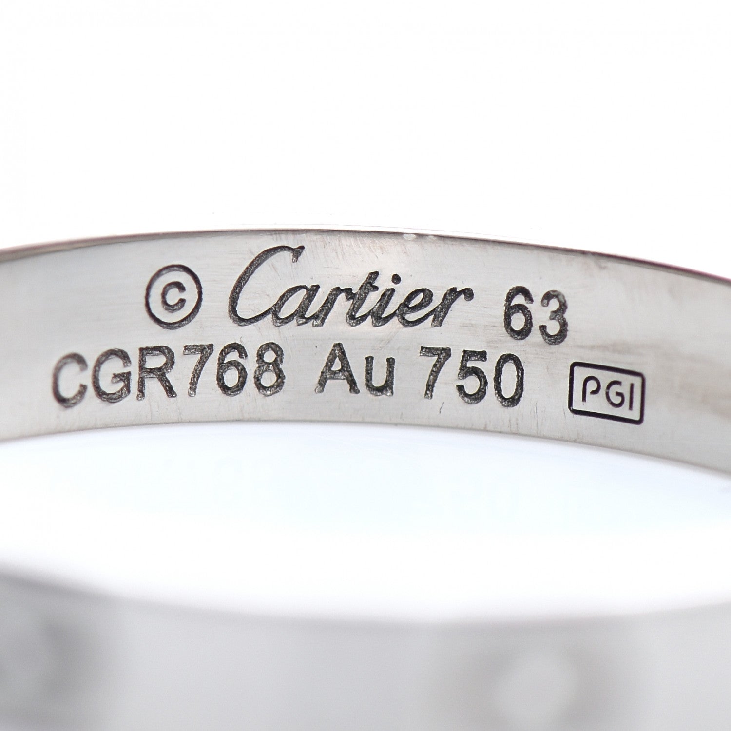 Cartier 18K White Gold 3.5mm LOVE Wedding Band Ring 63 10.25 4 of 4