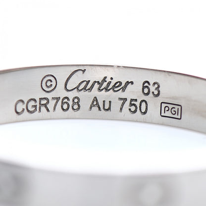 Cartier 18K White Gold 3.5mm LOVE Wedding Band Ring 63 10.25 4 of 4