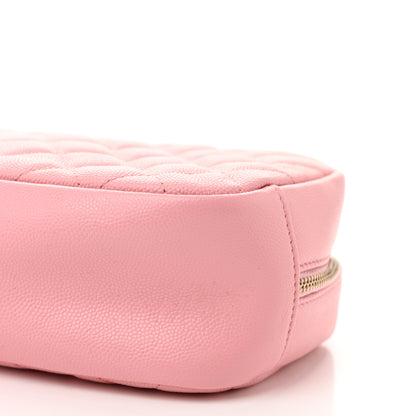 Chanel Caviar Quilted Medium Curvy Pouch Cosmetic Case Light Pink 10 of 10