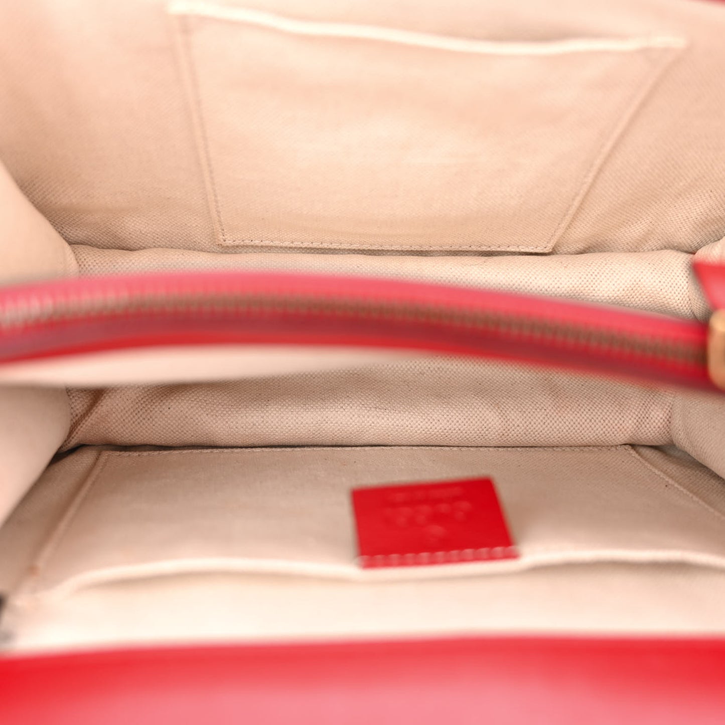 Moon Calfskin Web Medium Dionysus Bamboo Top Handle Bag Hibiscus Red