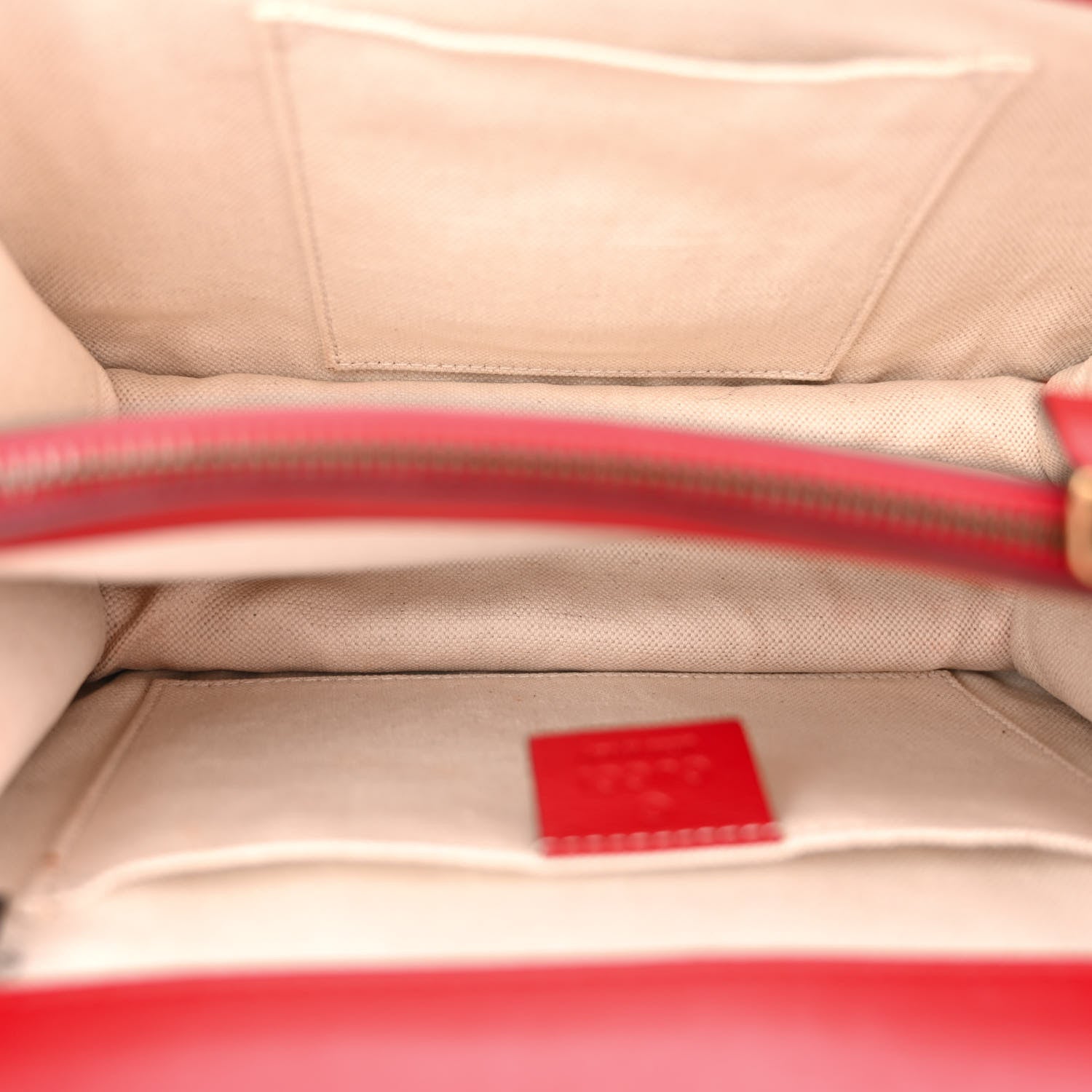 Gucci Moon Calfskin Web Medium Dionysus Bamboo Top Handle Bag Hibiscus Red 5 of 13