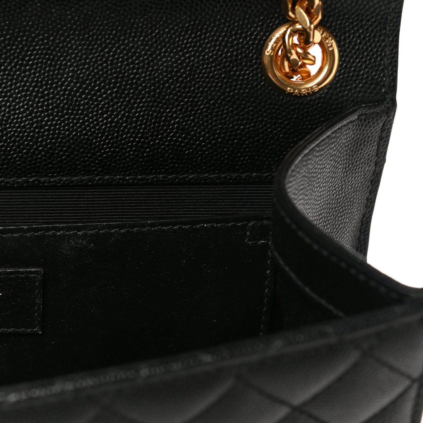 Grain De Poudre Textured Mixed Matelasse Triquilt Medium Monogram Satchel Black