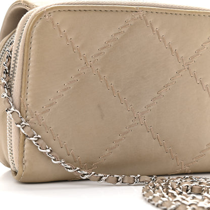 Chanel Metallic Lambskin Stitched New Mini Flap Beige 12 of 13
