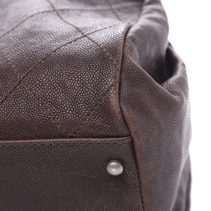 Chanel Caviar Quilted Bowler Tote Brown 10 of 17