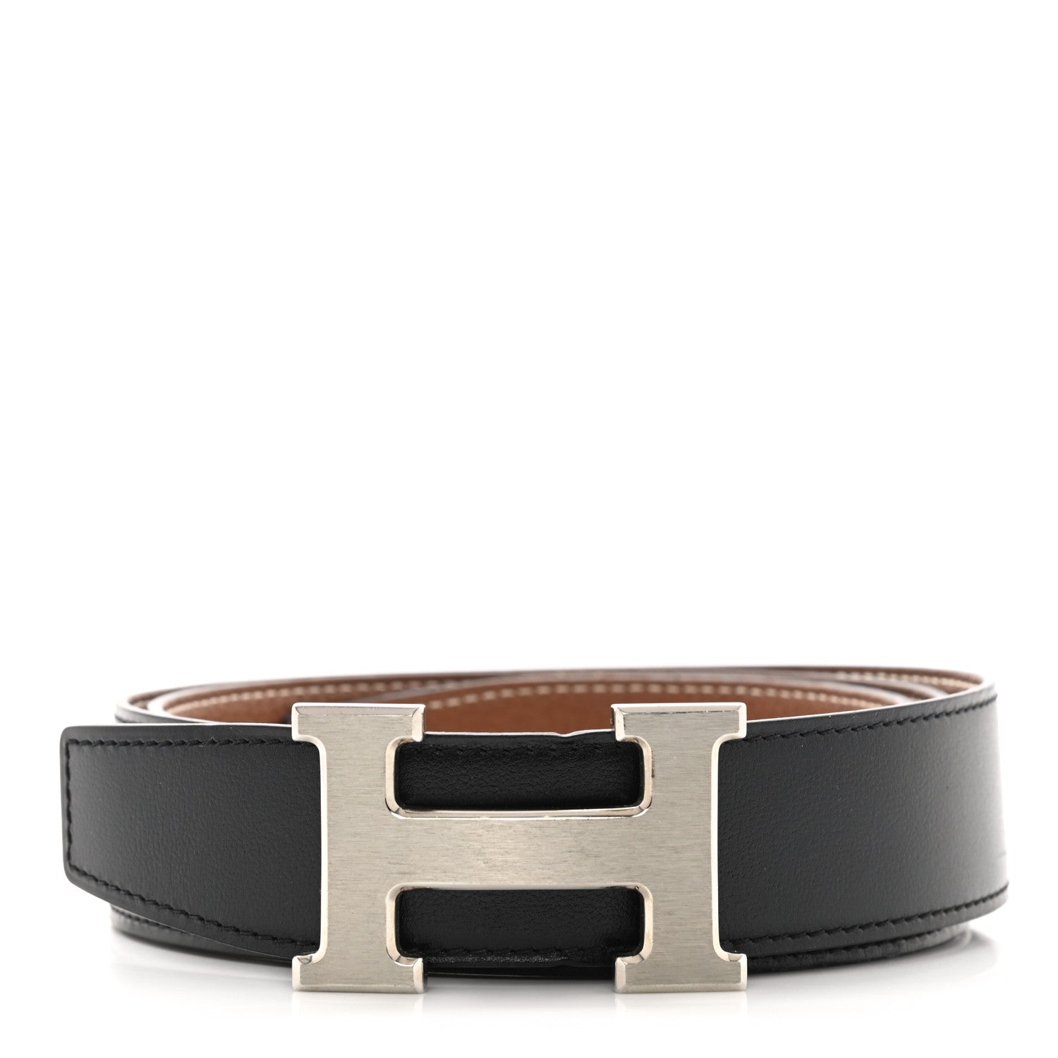 Hermes Box Togo 32mm H Belt 90 Black Gold 1 of 7