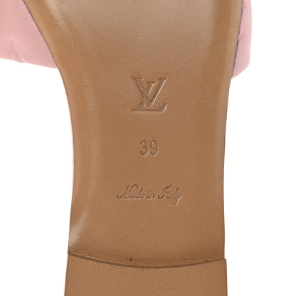 Louis Vuitton Lambskin Embossed Monogram Revival Flat Mules 39 Light Pink 6 of 10