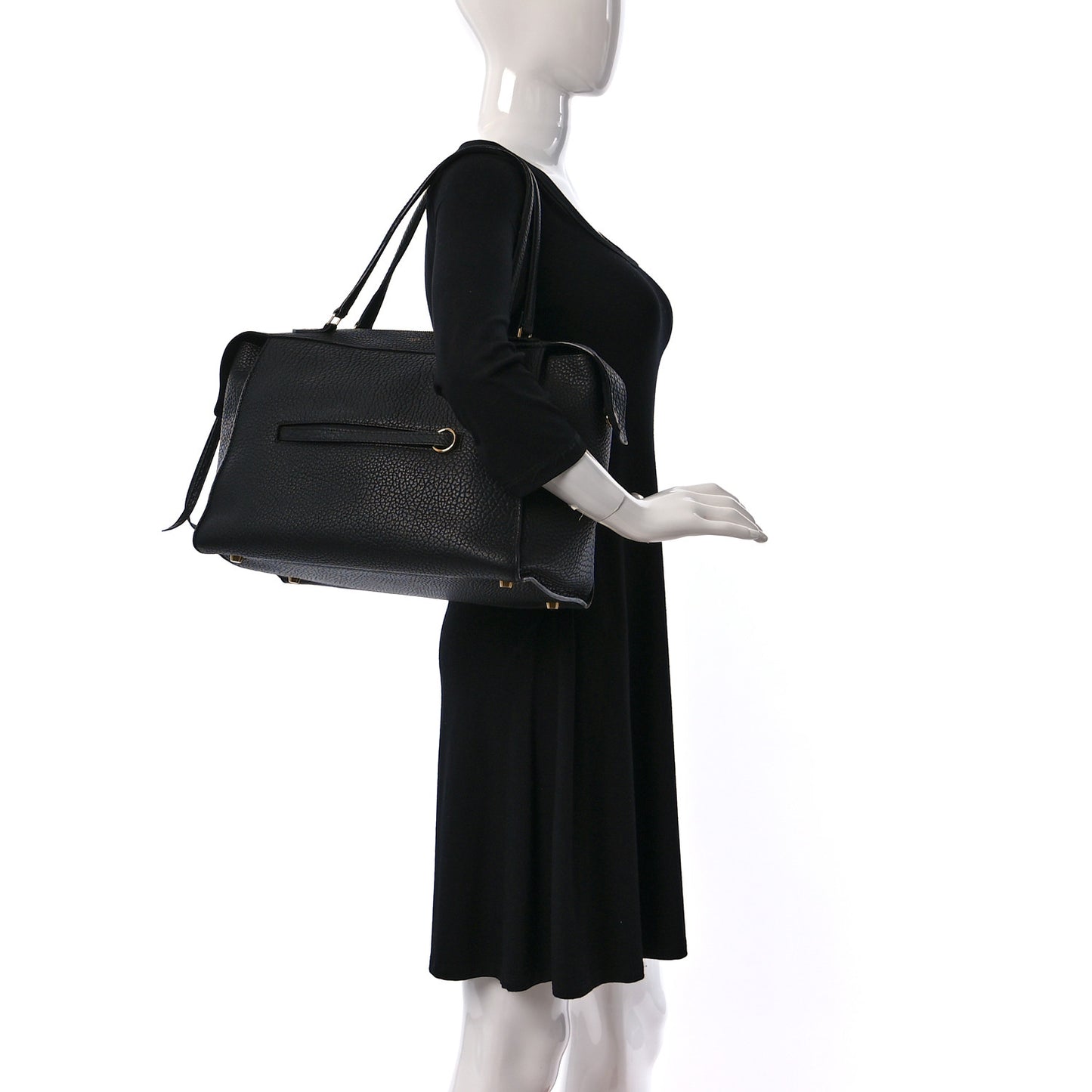 Bullhide Calfskin Small Ring Bag Black