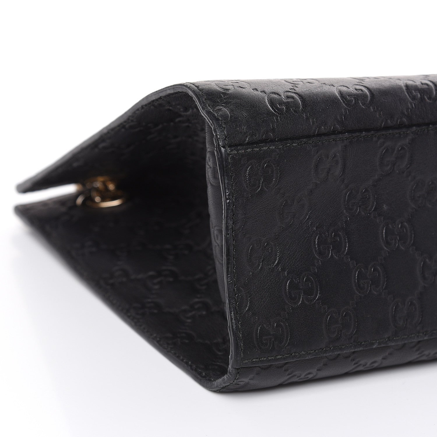 Gucci Guccissima Large Emily Chain Shoulder Bag Black 7 of 16