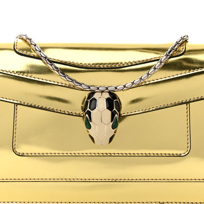 Bulgari Metallic Calfskin Serpenti Forever Bag Gold 7 of 9