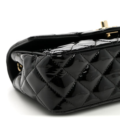 Chanel Patent Calfskin Quilted Mini Rectangular Flap Black 9 of 10