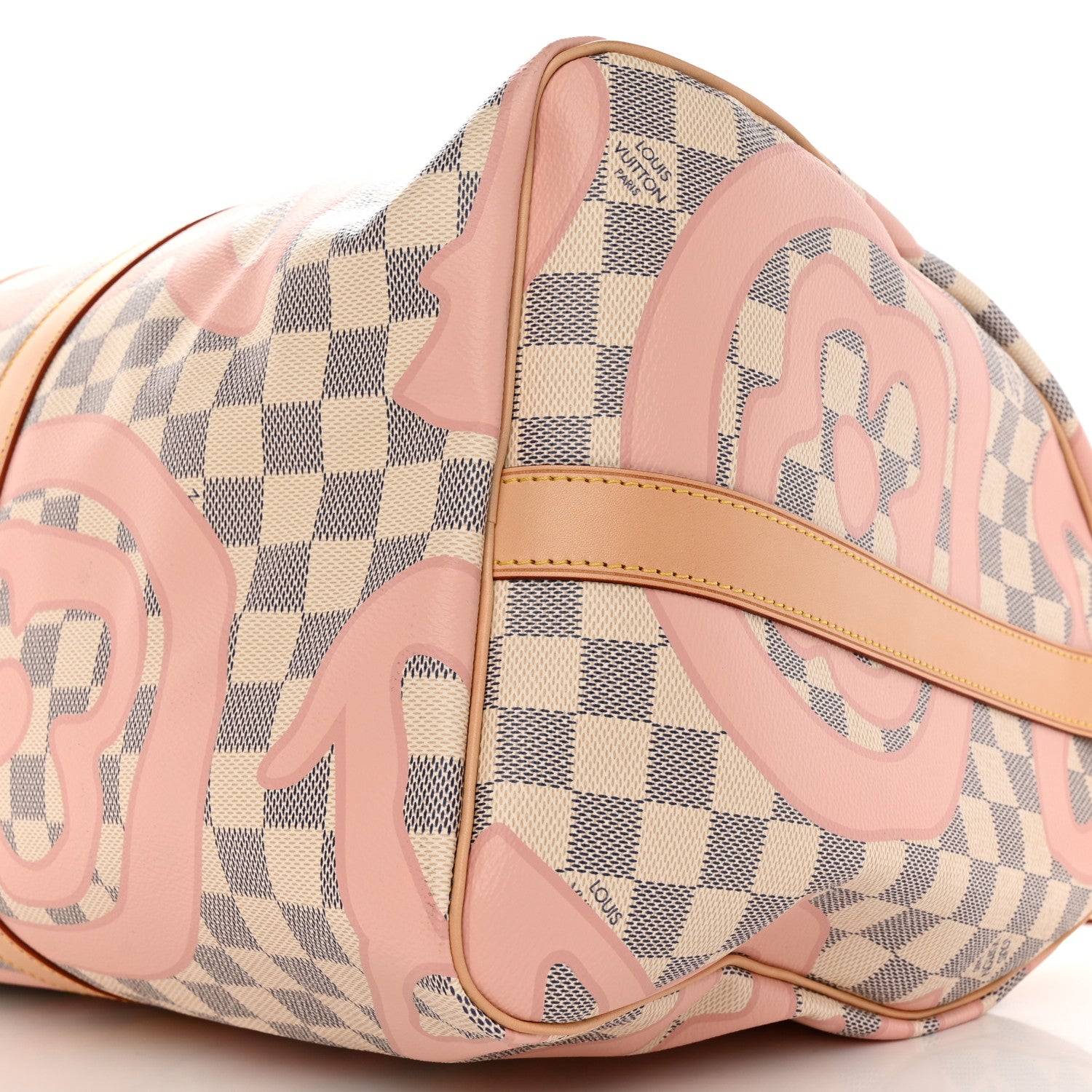 Louis Vuitton Damier Azur Tahitienne Keepall Bandouliere 50 Rose Ballerine 9 of 13