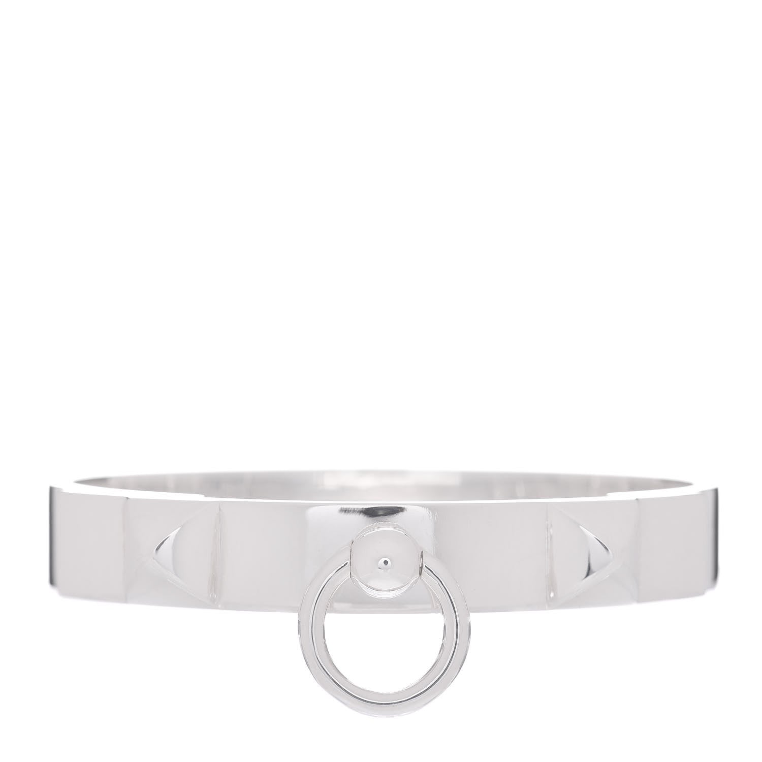 Hermes Sterling Silver PM Collier De Chien Bracelet SH 1 of 4