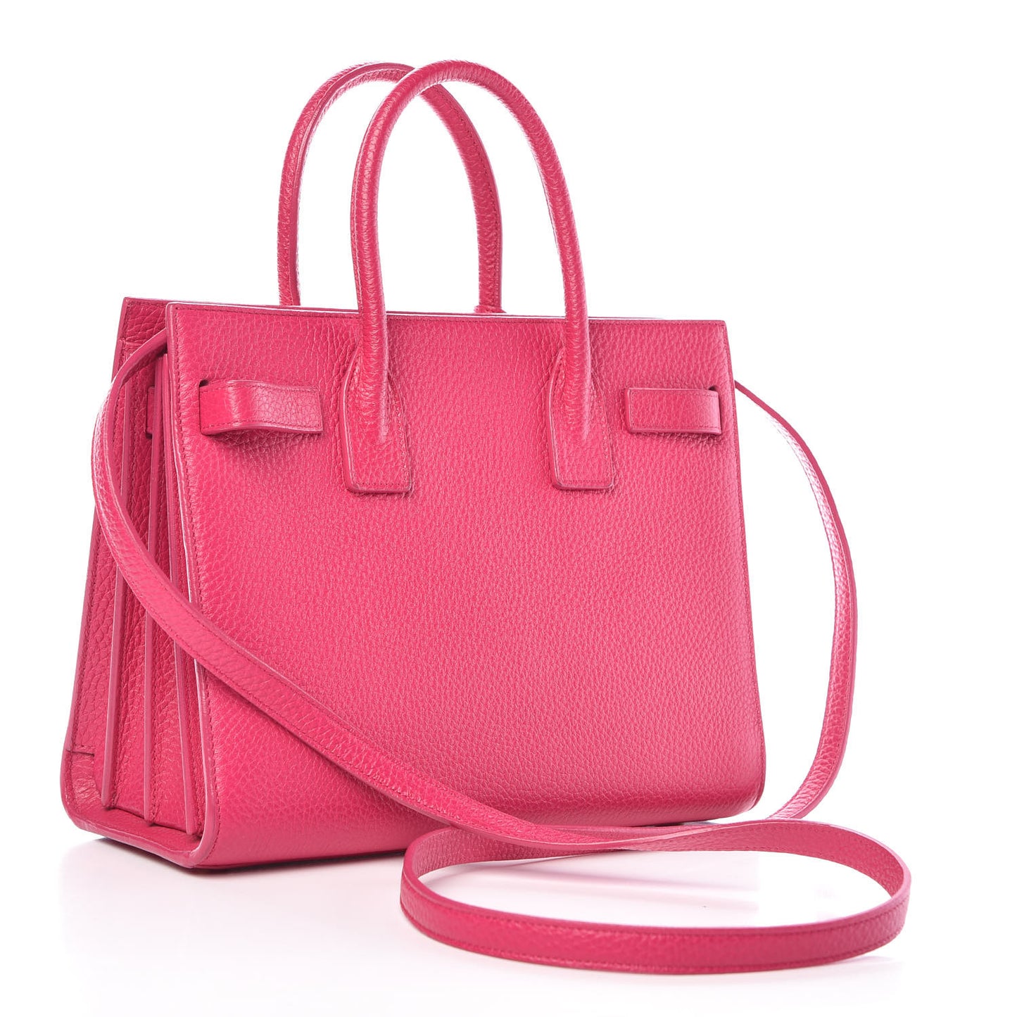 Grained Calfskin Baby Sac De Jour Lipstick Fuchsia
