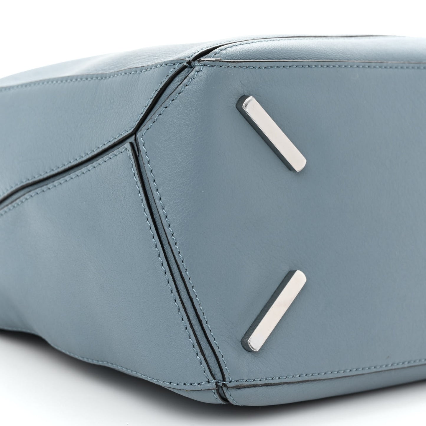 Calfskin Medium Puzzle Bag Stone Blue