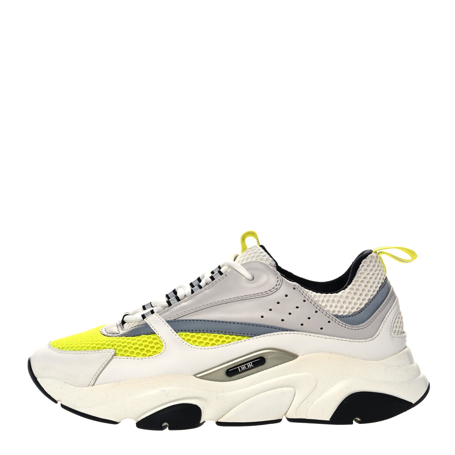 Christian Dior Technical Mesh Calfskin Mens B22 Sneakers 43 White Yellow 1 of 7