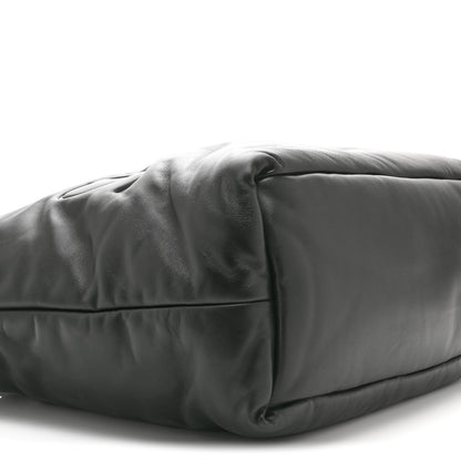 Saint Laurent Lambskin Wide Puffer Tote Black 9 of 10