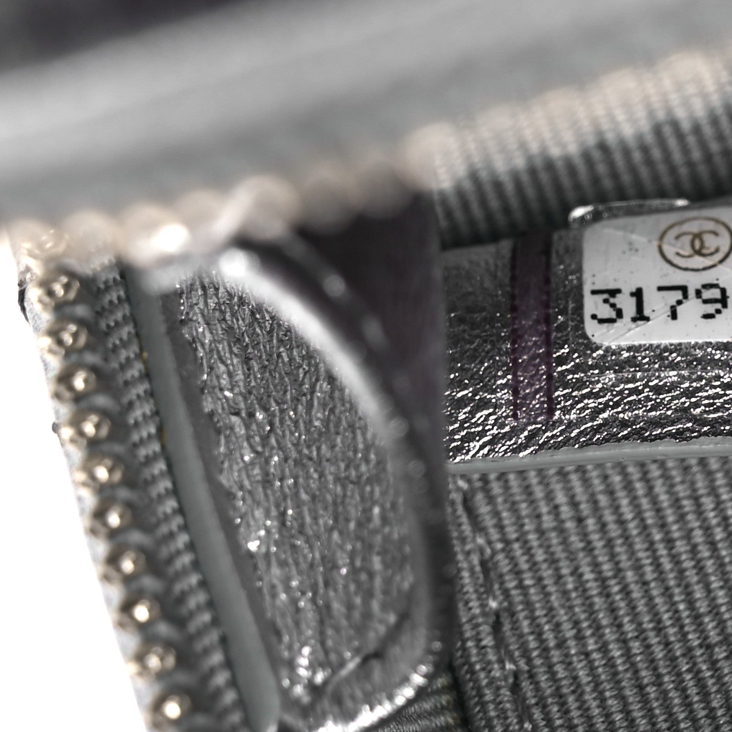 Chanel Gradient Metallic Lambskin Quilted Coco Punk Cube Clutch With Chain Silver Black 7 of 12