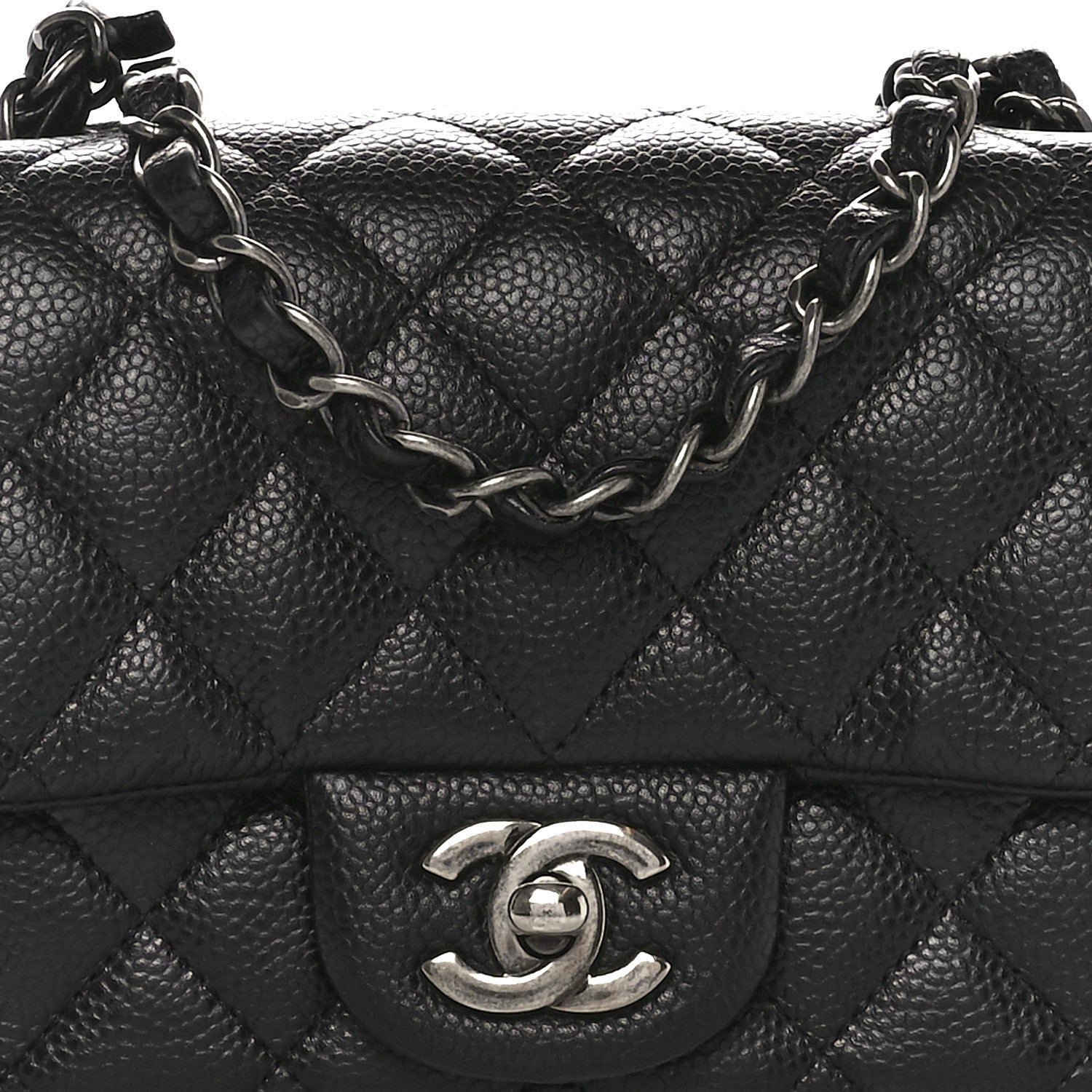 Chanel Caviar Quilted Mini Square Flap Black 8 of 11