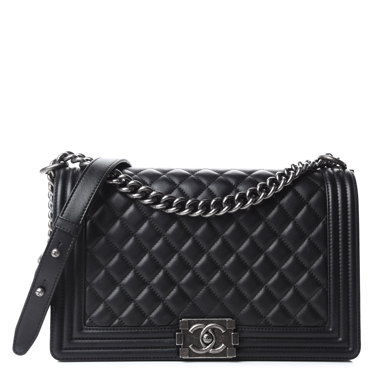 Chanel Calfskin Quilted New Medium Boy Flap Black 1 of 9