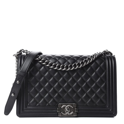 Chanel Calfskin Quilted New Medium Boy Flap Black 1 of 9