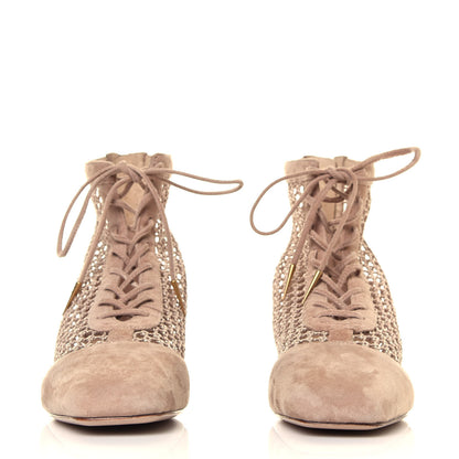 Christian Dior Suede Resille Naughtily-D 30mm Ankle Boots 38.5 Nude 2 of 16