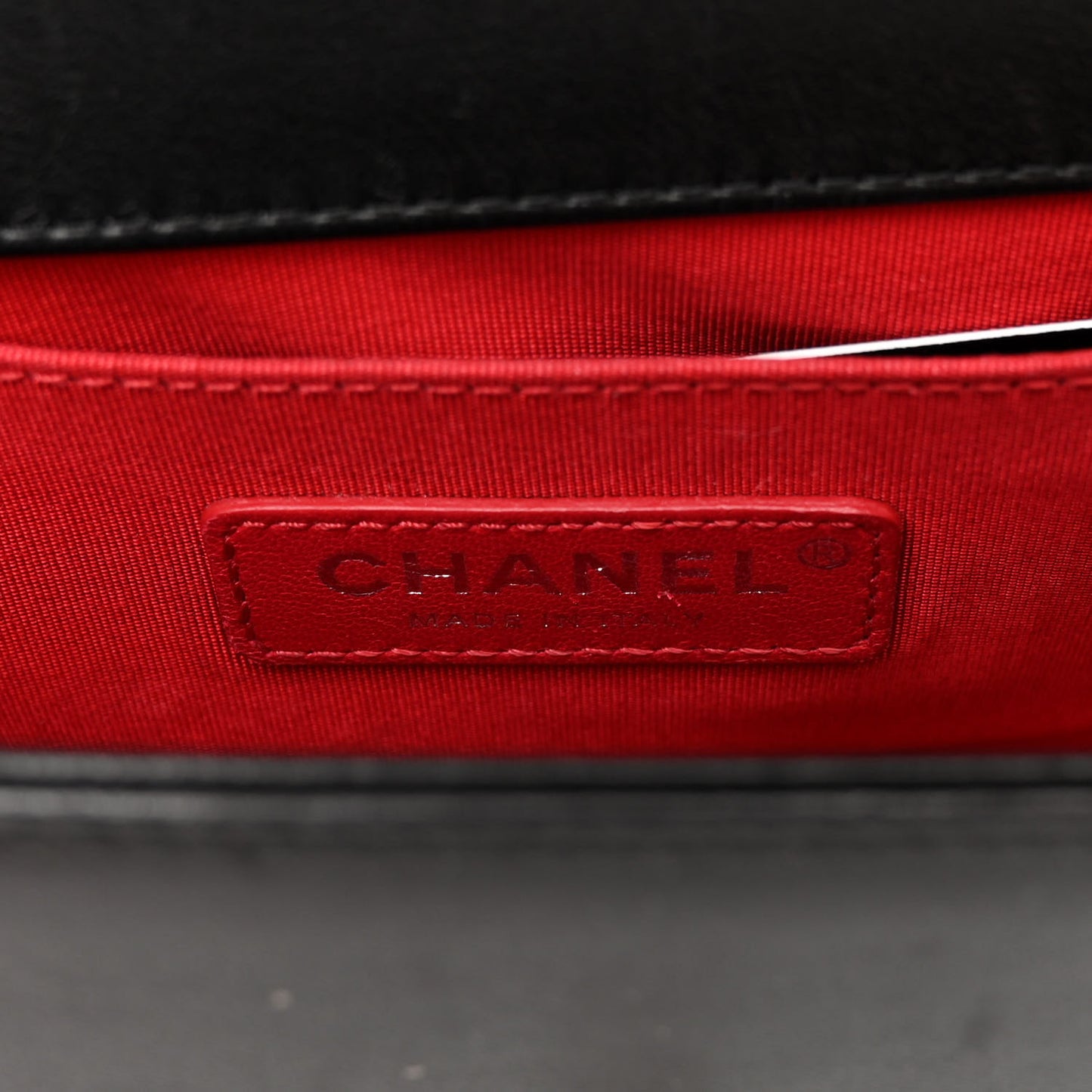 Lambskin Tweed Logo Embroidered Small Boy Flap White Red Black