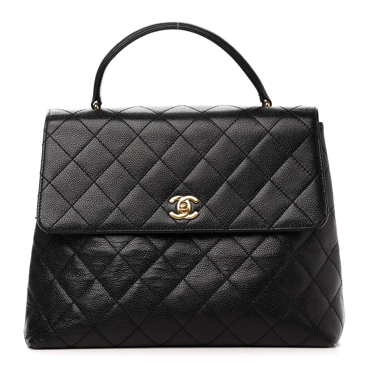 Chanel Caviar Quilted Jumbo Kelly Flap Black 1 of 13